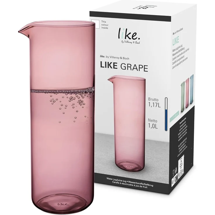like. by Villeroy & Boch Like Glass Wasserkaraffe / Saftkrug 1 l - Grape