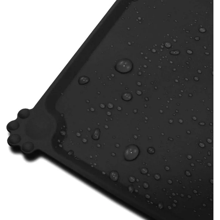 Futtermatte Silikon Hunde Katzen rutschfest Schwarz 47L x 47B cm – Bild 5