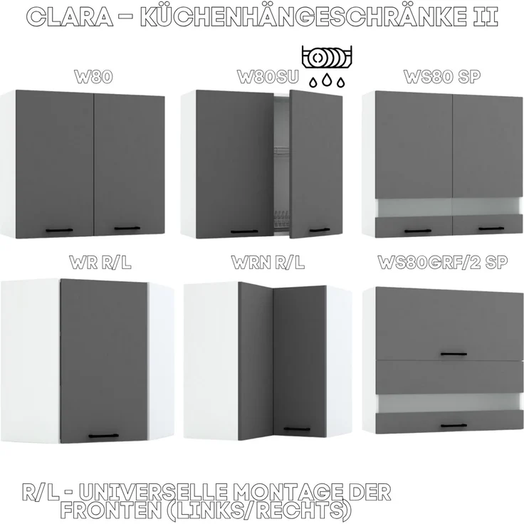 Küchenunterschrank 79 cm - Artisan Eiche und Aschegrau - Eckküchenschrank - ohne Arbeitsplatte - Soft-Close-System – Bild 3