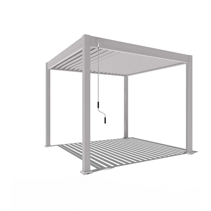 Weide 'Classic' Pergola, freistehend, Aluminium / Stahl beige, 300 x 300 x 255 cm – Bild 1