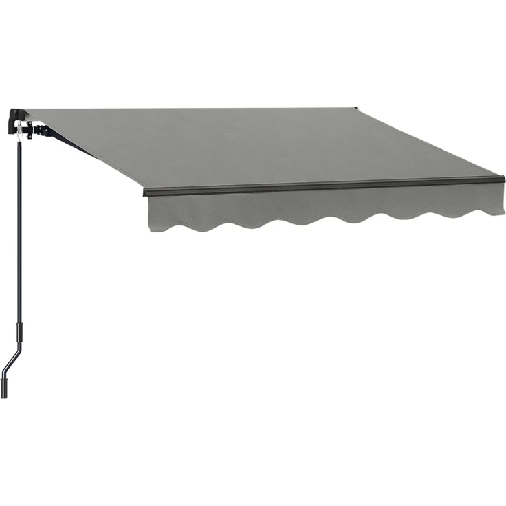STEELSØN 'Kestria' Gelenkarmmarkise 200x150 cm, grau, wetterfest und blickdicht, Markise mit Aluminium-Kassette und Wandhalterung, Balkonmarkise mit Handkurbel, vormontiert – Bild 2