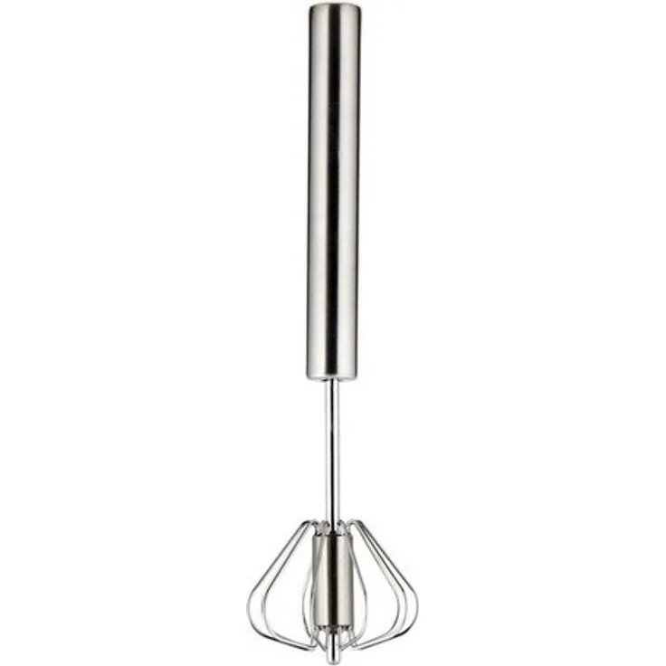 Automatik Handquirl Schneebesen Milchaufschäumer Handrührer 23cm aus Edelstahl