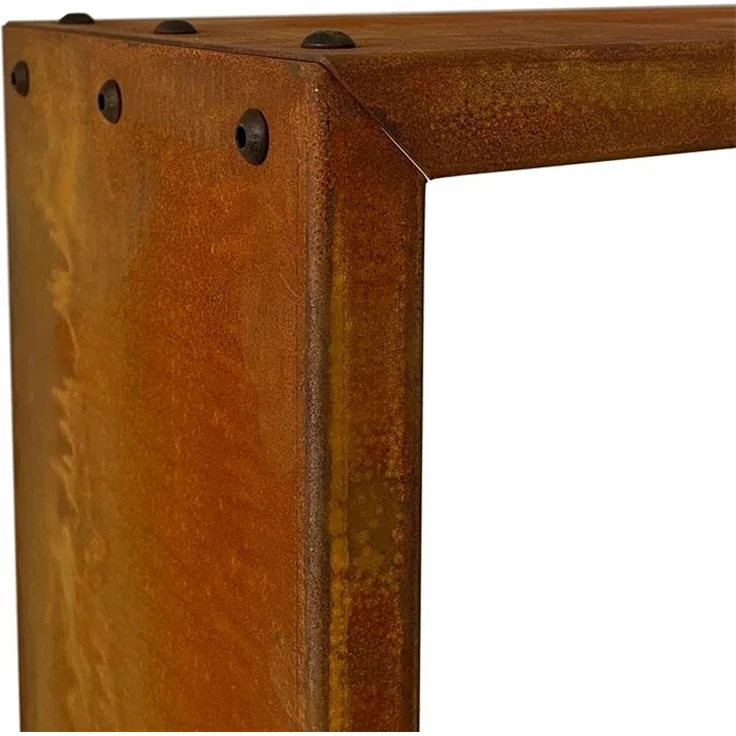 Kaminholzregal Brennholzregal Edelrost 100x100x25 cm Holzregal Rost Cortenstahl – Bild 4