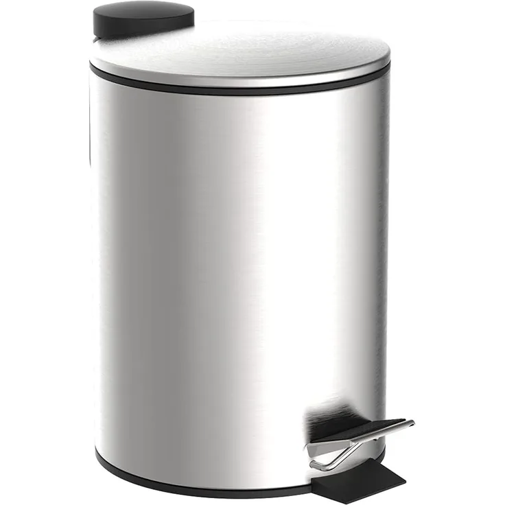 Eisl Mülleimer, Badmülleimer Edelstahl, Absenkautomatik, entnehmbarer Hygieneeimer, 3l