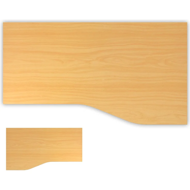 bümö Tischplatte 180x100 cm in Buche, Schreibtischplatte aus Holz, Holzplatte, Spanplatte kratzfest beschichtet, ABS-Kante, 120 kg Tragkraft für DIY Homeoffice & Co, PL-18-6