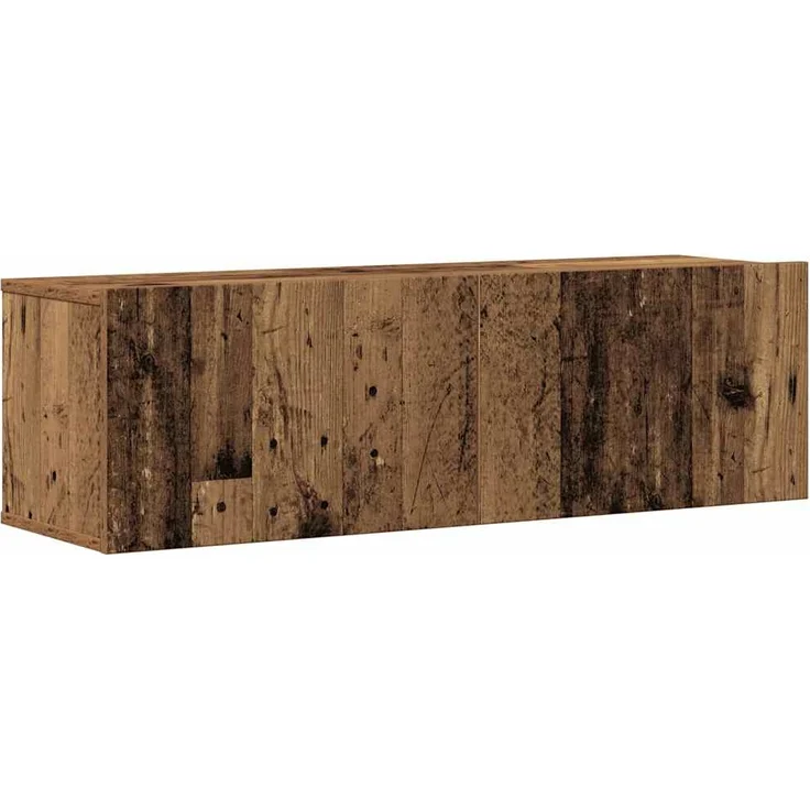 vidaXL 4-tlg. TV-Schrank-Set Wandmontage Altholz-Optik Holzwerkstoff 3329153 – Bild 3