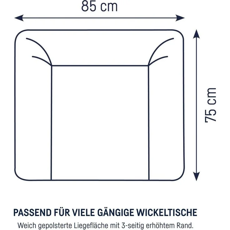 Julius Zöllner Wickelauflage Softy 75 x 85 Memory – Bild 3