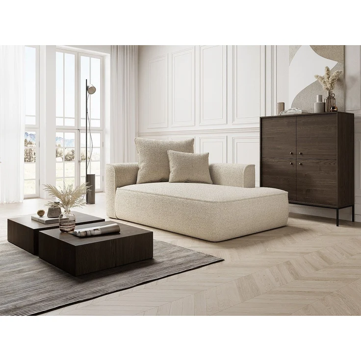 Vente-unique - PINETA - Recamiere ohne Schlaffunktion - Plastik - Kunststoff (PVC) - Beige - 180 x 115 x 67 cm – Bild 2