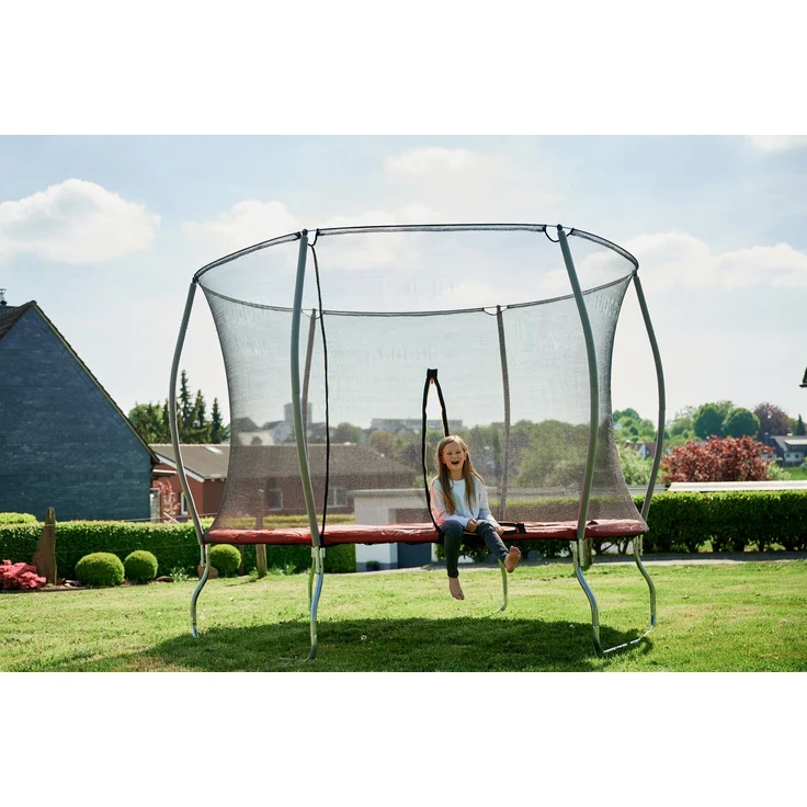 Hudora Fantastic Trampolin 400V', mit Sicherheitsnetz, für die ganze Familie, max. belastbar bis 100 kg, 400 cm Durchmesser, rot, ab 3 Jahren – Bild 1
