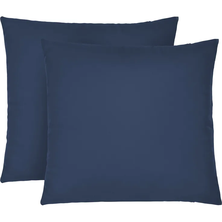 biberna Feinjersey-Kopfkissenbezug 0077144, marine, 2x 40x40 cm