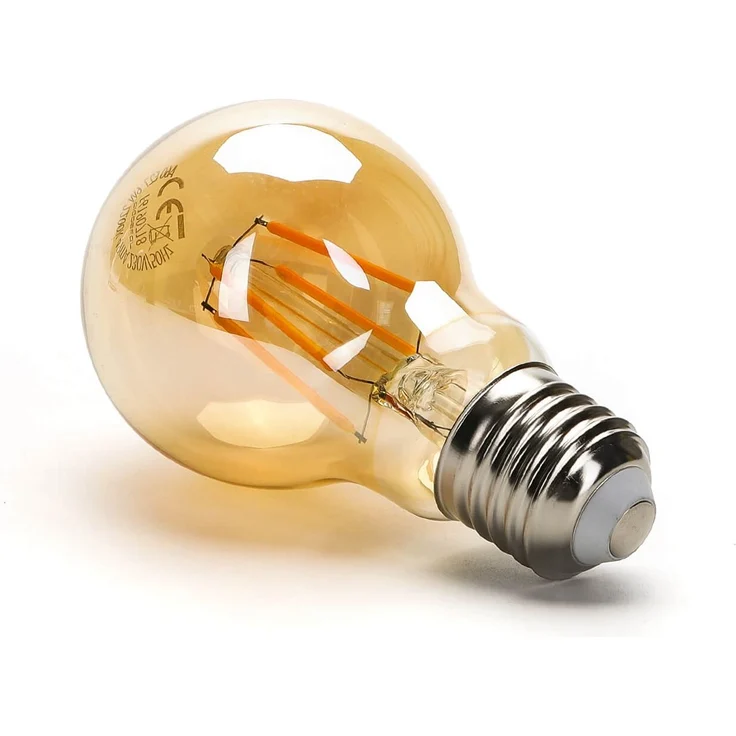 8W E27 Edison LED Vintage Filament Glühbirne Birne Leuchtmittel Retro Nostalgie Beleuchtung A60 2200K Warmweiß – Bild 2
