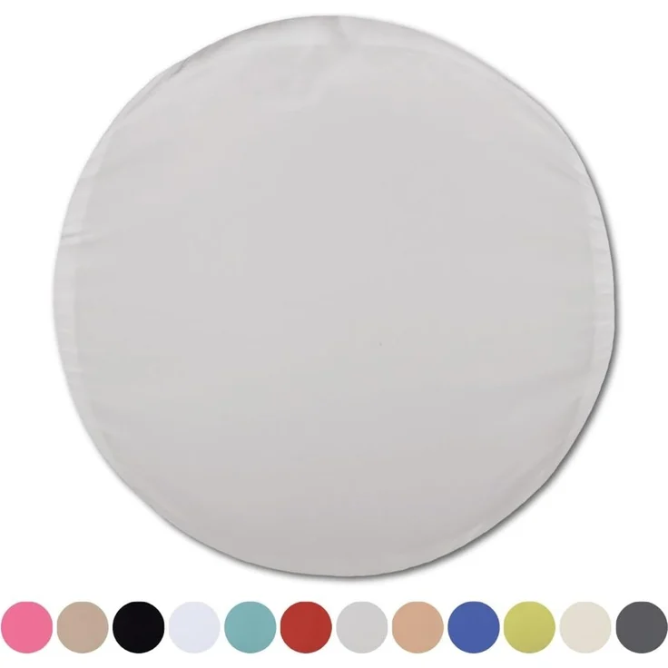 Kissenhülle Dekokissen Kissenbezug Microfaser - viele Größen und Farben Grau Ø 60 cm – Bild 2