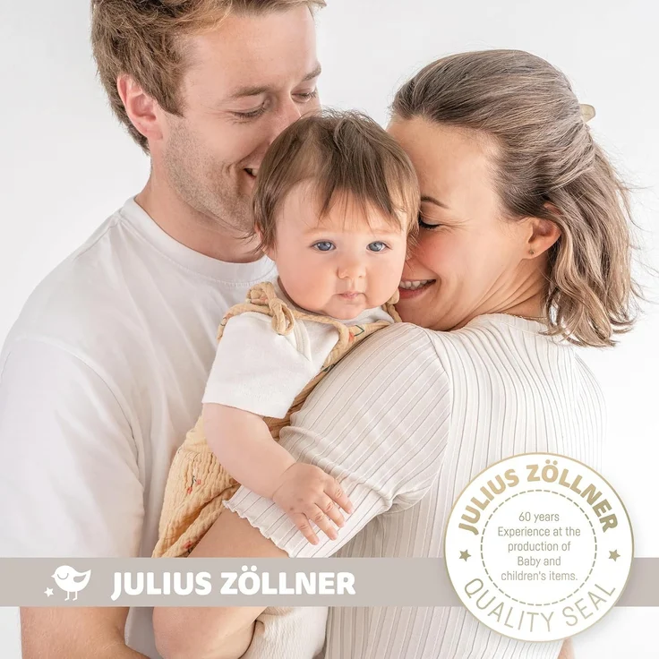 Julius Zöllner Überzug Wickelauflage Musselin sand 75/75 cm – Bild 5
