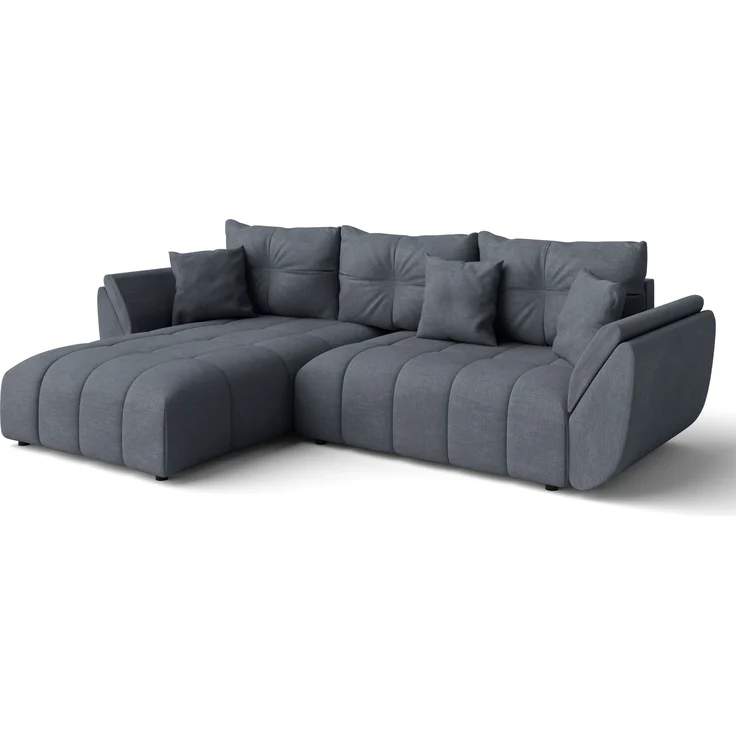 AX LIVING L Form Ecksofa grau Verciani Schlaffunktion Bettkasten 280cm – Bild 2