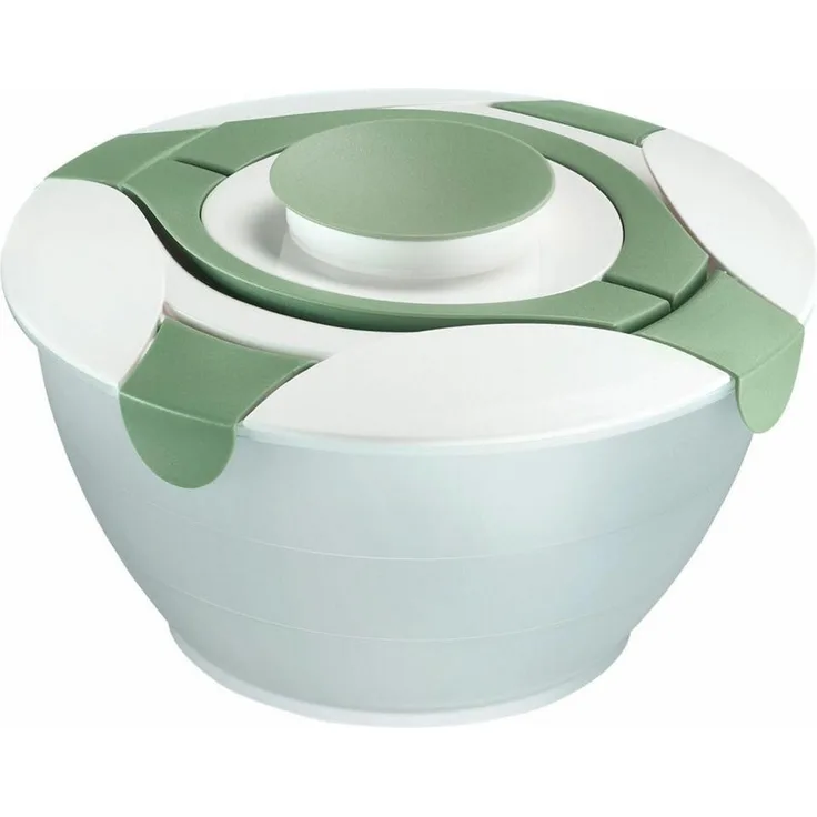 WESTMARK Salatschüssel mit Dressing-Behälter, Fassungsvermögen: 6,5 Liter, Salatbutler, Mint-, Kunststoff: PP, PE, spülmaschinengeeignet, Made in Germany