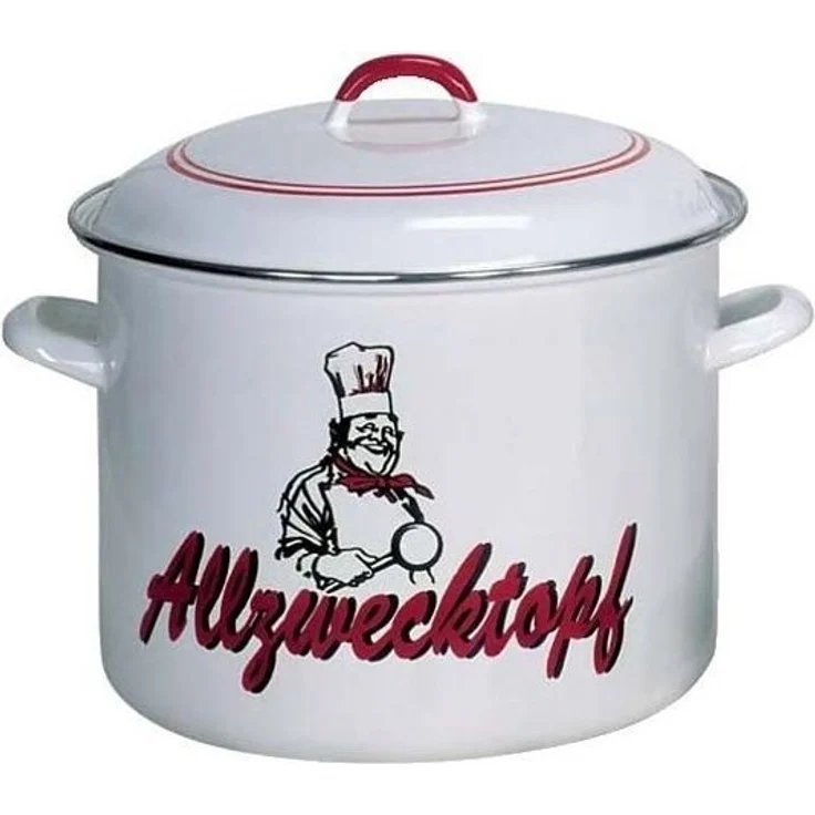 KARL KRÜGER Allzwecktopf 14 l Ø28cm emailliert weiß – Bild 3