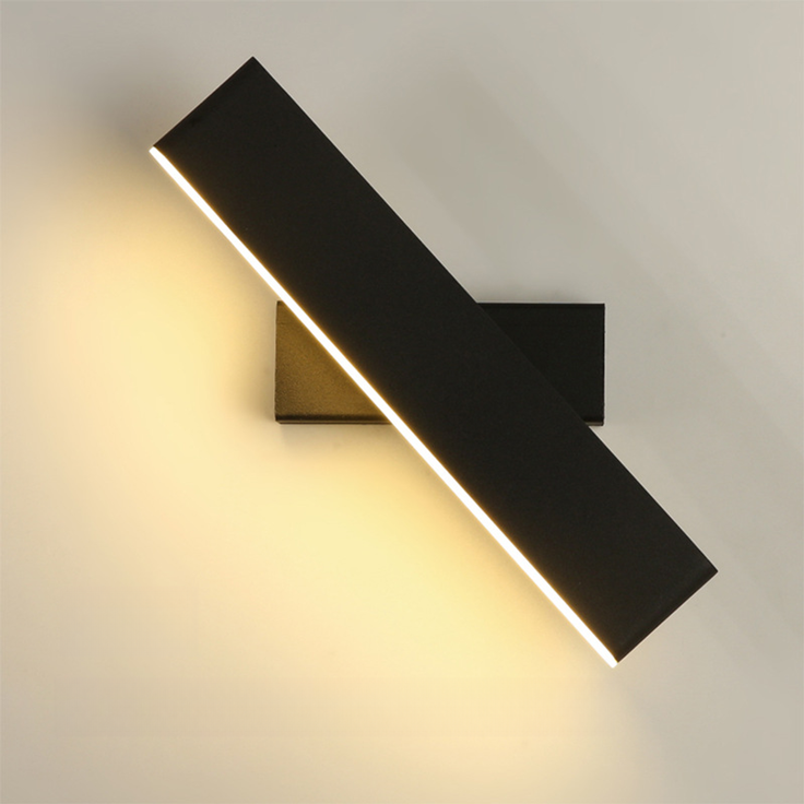 ABC Nachttischlampe / Leselampe, drehbar, schwarz, für Schlafzimmer und Wohnzimmer