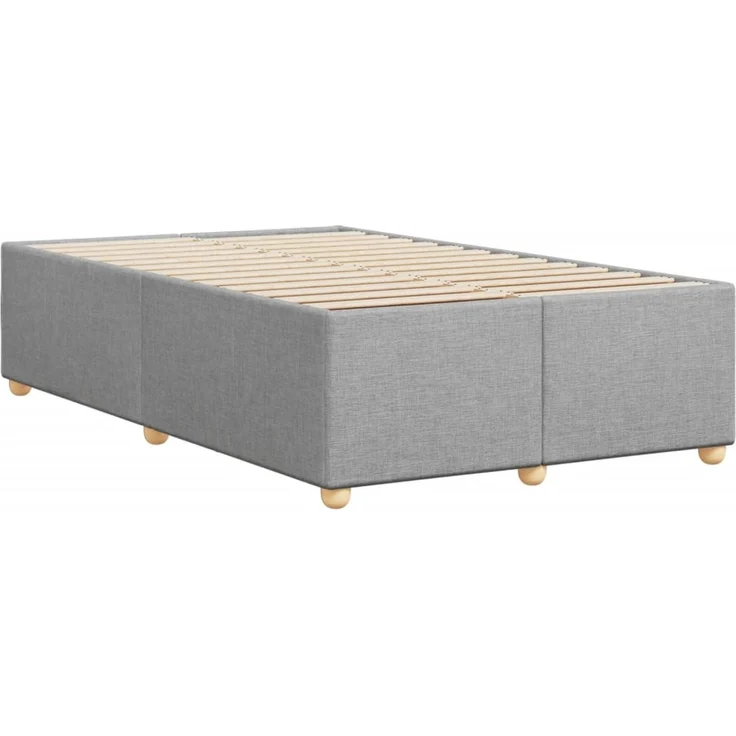 vidaXL Bettgestell ohne Matratze Hellgrau 120x190 cm Stoff 3284715 – Bild 6