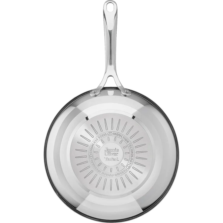 Tefal Wok Jamie Oliver E31019 Cook Smart, Edelstahl, Antihaftversiegelung, Thermo-Signal, Induktion, Ø 28 cm – Bild 2