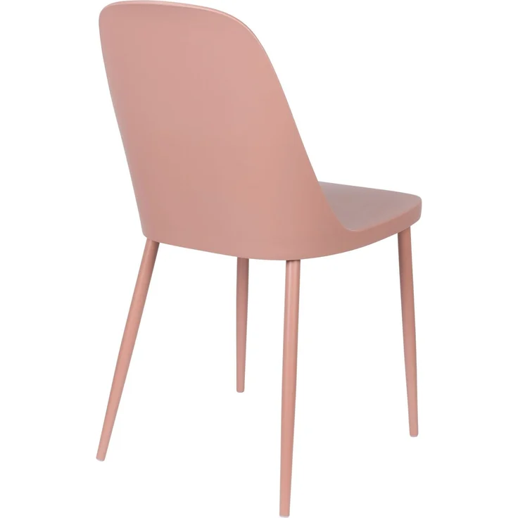 Esszimmerstuhl Pip im 2er-Set, Pink mit Kunststoffsitz & Metallbeinen Rosa 46x53,5x85 cm – Bild 5