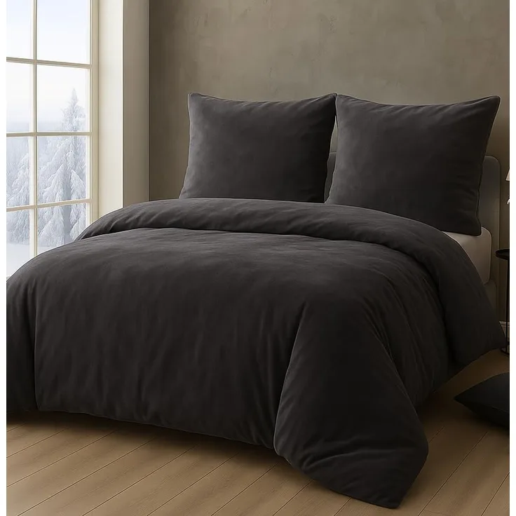 Malika Bettwäsche 200x200 + 2x 80x80 cm Cashmere Touch Bettwäsche, atmungsaktiv, Mikrofaser, 3 teilig, Für Allergiker geeignet, pflegeleicht, angenehm weicher Stoff
