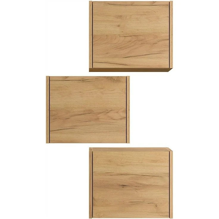 Lomadox Hängeschrank LIVIGNO-02 3er Set, Eiche – Bild 2