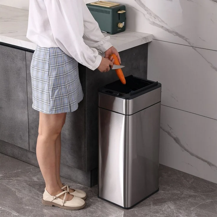 SVITA Mülleimer SE40L, Sensormülleimer, Abfalleimer, abnehmbarer Deckel, Bewegungssensor – Bild 3