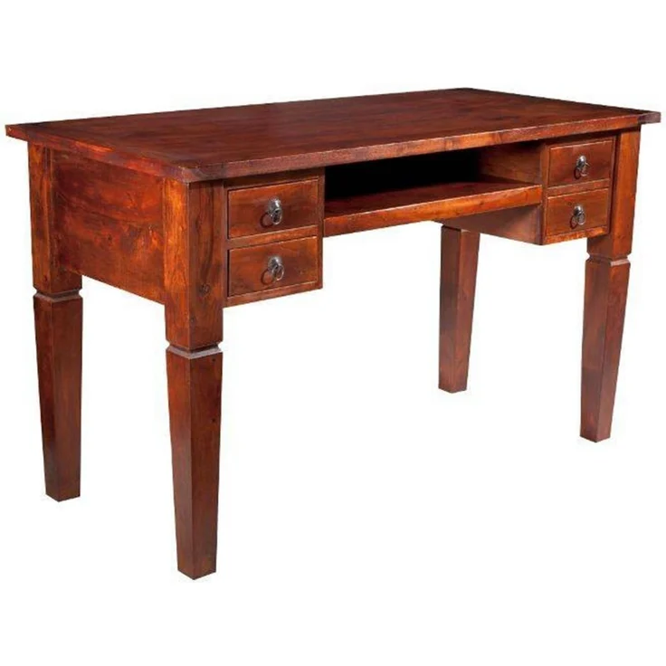 Schreibtisch Akazie 130x60x77 nougat lackiert OXFORD #506 – Bild 1
