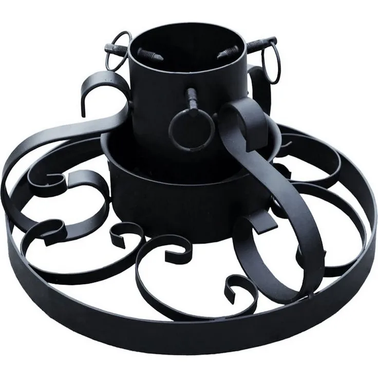 Baumständer Baumständer Tannenbaumständer Ornamente Ø 34cm Schwarz