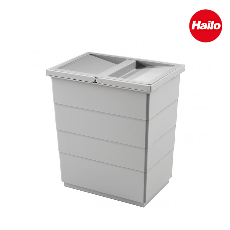 Hailo Inneneimer 1122239 hellgrau 20 L hoher Boden mit Deckel – Bild 2