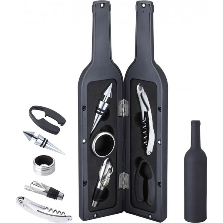 Sommelier Weinzubehör Korkenzieher Kellnermesser Set 6-tlg BM-2101 – Bild 2