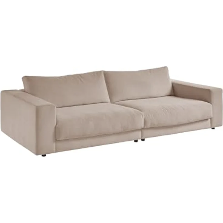 Kawola 3-Sitzer Sofa Madeline, Taupe, Textil, Komfortschaumfüllung, 290x85x127 cm, modernes Design für Wohnzimmer – Bild 3