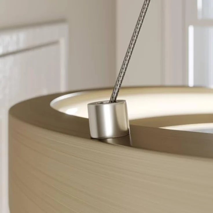Lucande LED-Hängeleuchte Gunbritt, Ø 80 cm, dimmbar, silber, moderne Lichtgestaltung – Bild 6