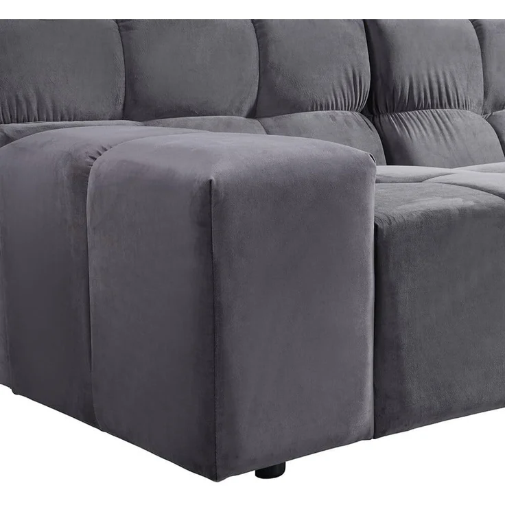 Home Deluxe Modulares Sofa ORLENA M - Anthrazit, Polyester Holz Schaumstoff, 306 x75 x98 cm – Bild 6