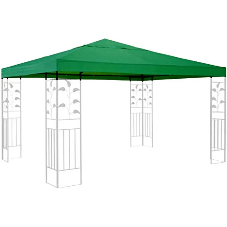 QUICK STAR Ersatzdach für Rank Pavillon 3x3m, grüner Bezug mit Dachlüftung, 100% Polyester 260g/m²