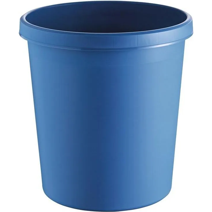 Papierkorb 18l H331xØ315mm m.Griffrand Ku. blau VE: 6 Stück ""