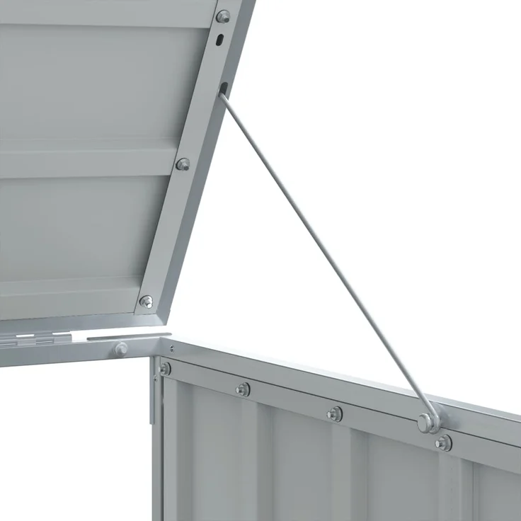 vidaXL Mülltonnenbox für 2 Tonnen Grau 144x81x113 cm Stahl 4006176 – Bild 9