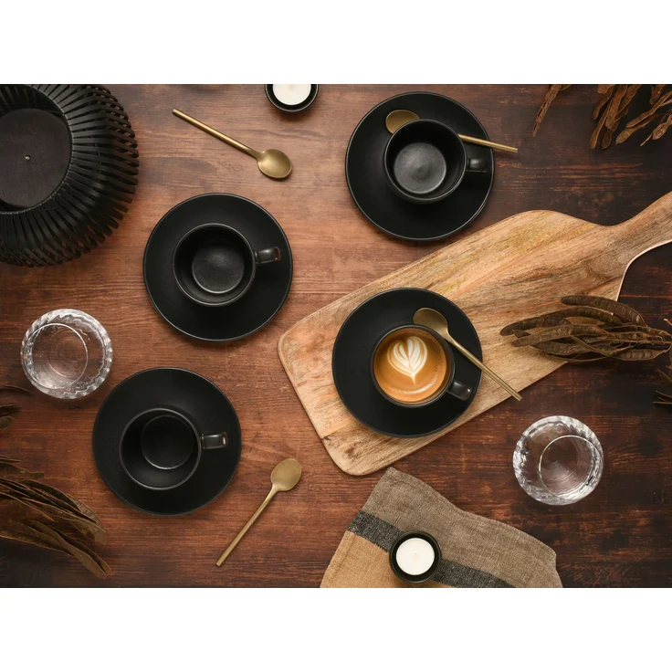 Soft Touch Schwarz, Cappuccinotassen 12-tlg (mo) – Bild 5