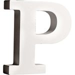 MDF Buchstabe P, FSC 100%, 10,6x2x11cm, weiß