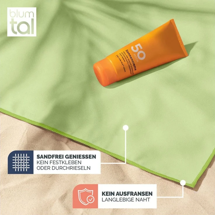 Blumtal Sporthandtuch Mikrofaser Handtuch - kompakte Mikrofaser Handtücher, Mikrofaser (inkl. Transporttasche, einzeln oder als Set verfügbar, 2-St), ultra leicht & schnelltrocknend, Reisehandtuch, Strandhandtuch – Bild 2