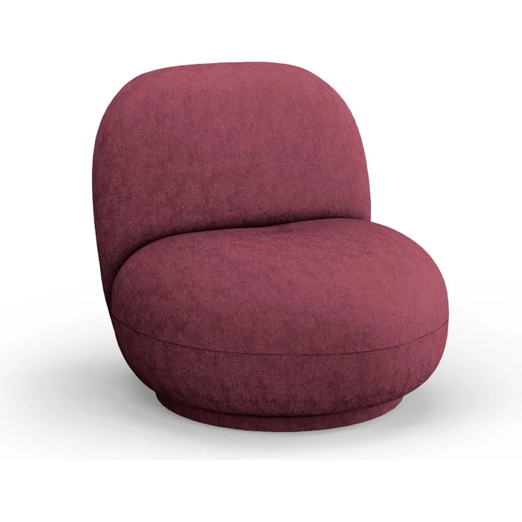 Micadoni Drehbarer Sessel Chuck Chenille Purpur Rot – Bild 2