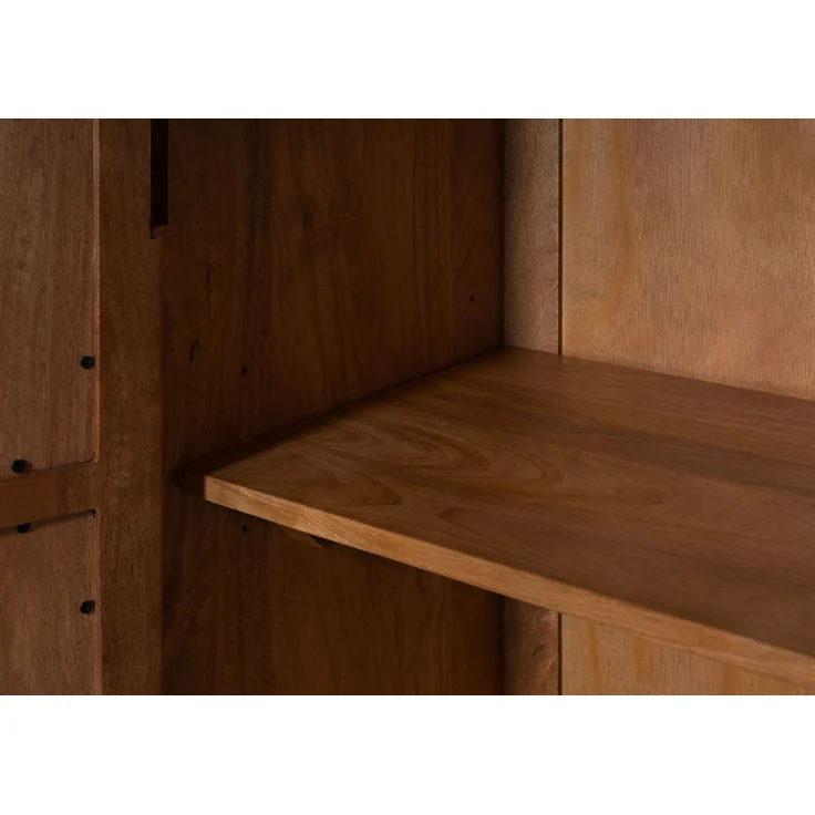 Schrank Mango/Seegras 100x40x200 hellbraun lackiert MIZUMI #110 – Bild 4