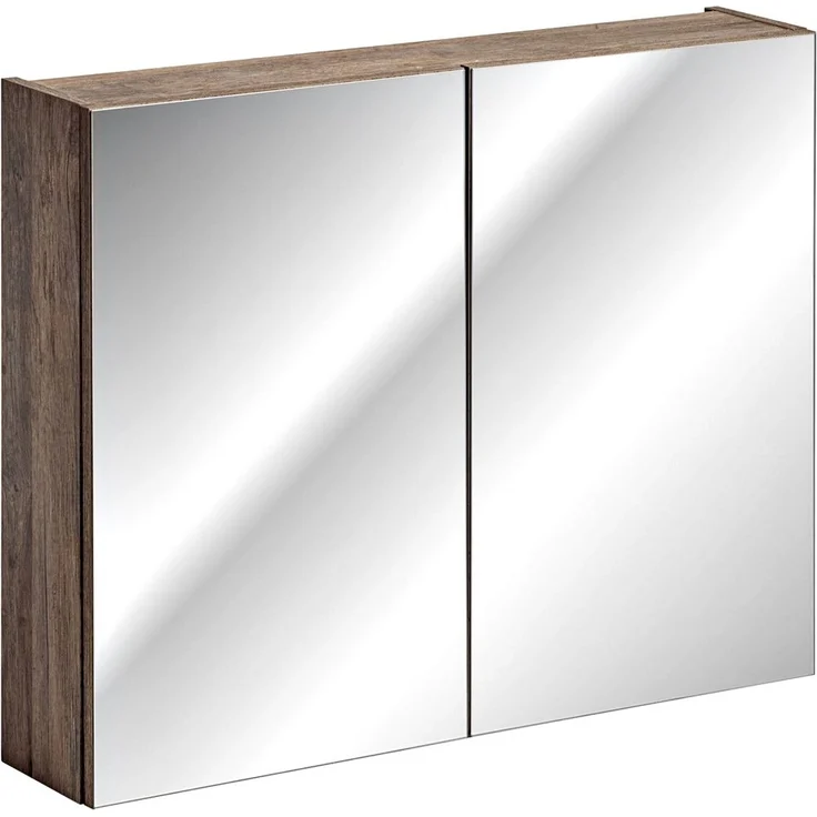 Spiegelschrank 80 cm mit LED-Beluchtung und 2 Türen PUEBLA-56 in Vintage Eiche – Bild 2