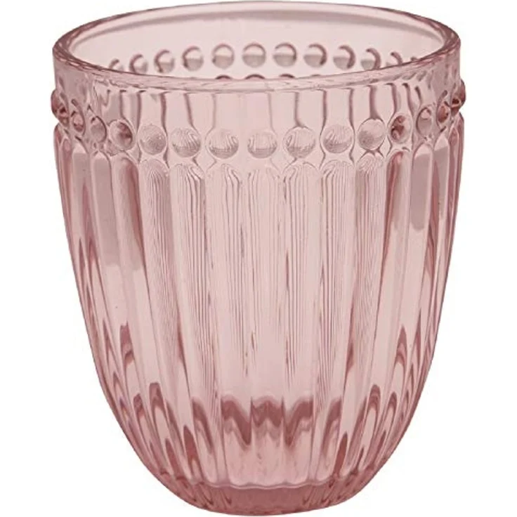 Greengate Glas Alice Glass Water pale pink 9 cm, Glass – Bild 1