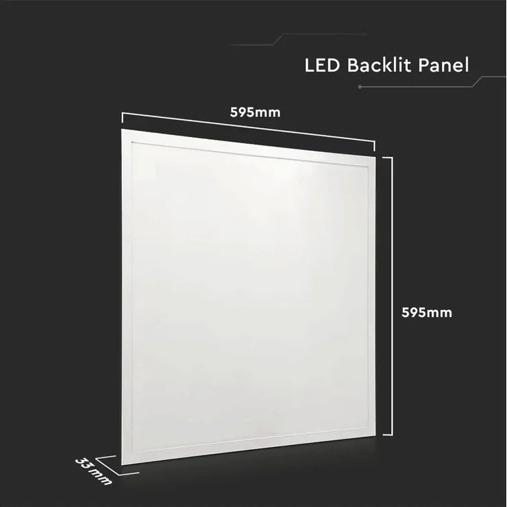 LED Einbau Panel, 36 Watt, 4320 Lumen, kaltweiß, 59,5x59,5 cm – Bild 10