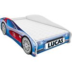 Kinderbett Autobett Auto Junior mit Lattenrost und Matratze 140x70 160x80 180x80 ACMA (160x80, 2 + Name)