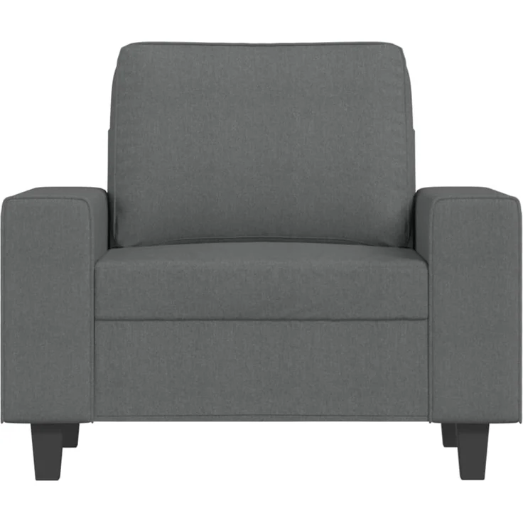 vidaXL Sessel mit Hocker Dunkelgrau 60 cm Stoff 3201144 – Bild 3