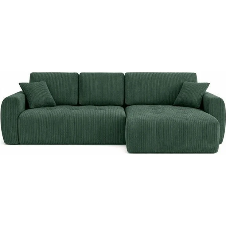 Kaiser Möbel Ecksofa mit Schlaffunktion und Bettkasten Ivo L aus Cordstoff Poso, Ecksofa mit Schlaffunktion, hoher Sitzkomfort,pflegeleichter Cordstoff,integrierter Stauraum – Bild 4