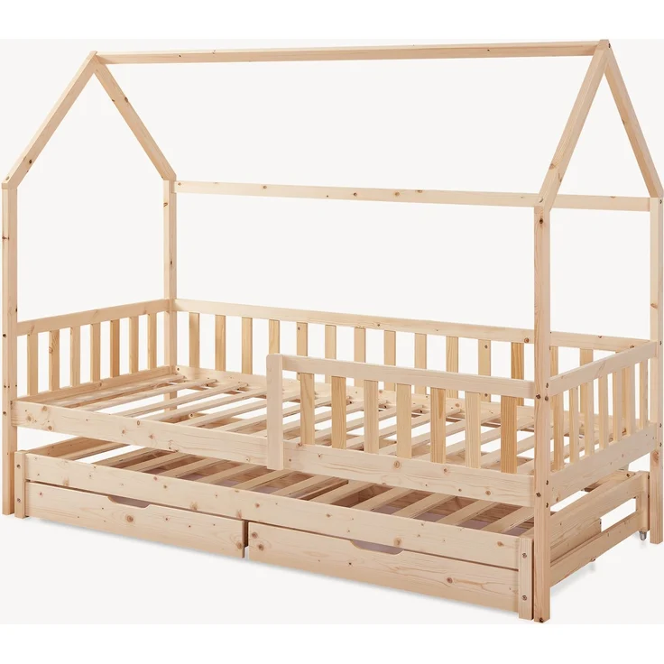 Doppel-Kinderbett Aarghonmaa 90x200 cm Kiefernholz Natur [en. casa] – Bild 6