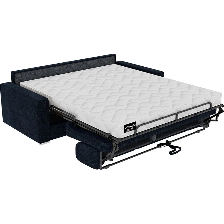 Vente-unique - CALITO - Schlafsofa - Plastik - Kunststoff (PVC), Metall - Blau - 214 x 223 x 85 cm – Bild 6